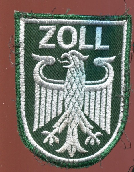 Zoll Armabzeichen maschinengestickt 8cm x 6cm