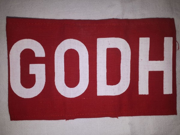 Armbinde GODH - Gehilfe des Operativdiensthabender mit Gummi