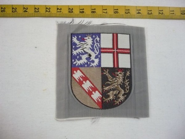 Saarland: Armabzeichen, Polizei Saarland, Alte Art, 2.Modell, gewebt