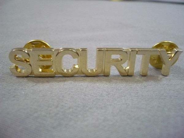 Schulterklappenauflage SECURITY gold, Metall