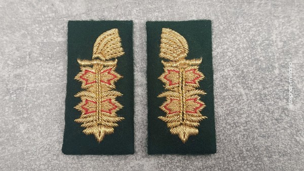 BGS Kragenspiegel General rechteckige Form handgestickt Bundesgrenzschutz