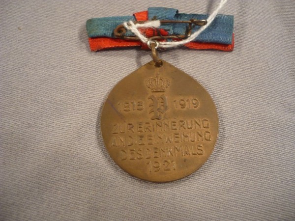 Preussen: Medaille zur Erinnerung an die Einweihung des  Denkmals des Infanterie Regiments 91
