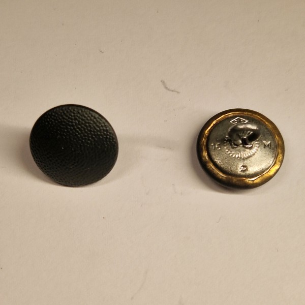 Knopf 16 mm lange Öse - gekörnt - oliv - Hersteller OLC