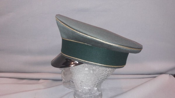Schirmmütze, General, feldgrau, Trikot, ohne Hersteller, Lackschirm #Größe 58#, ohne Abzeichen nicht gefunden 05-2020