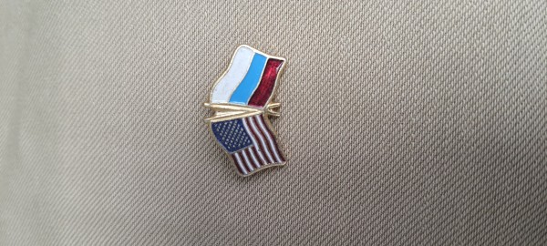 Anstecker Anstecknadel USA - Russland Freundschaft