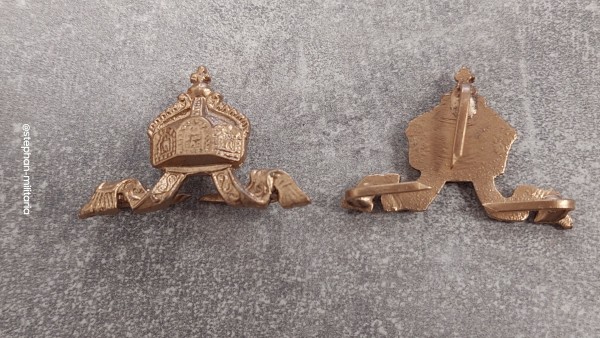 Kaiserliche Marine Epaulettenauflage für Decksoffizier, Metall 25x37mm