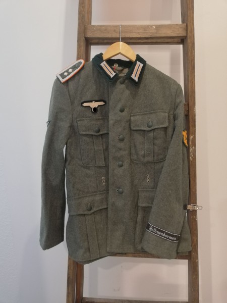 3.Reich Jacke Feldbluse M36 Gendarmerie mit Schulterklappen usw. Größe 46