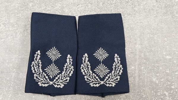 Bundeswehr Luftwaffe Rangschlaufen Oberstleutnant weiss auf blau maschinengestickt