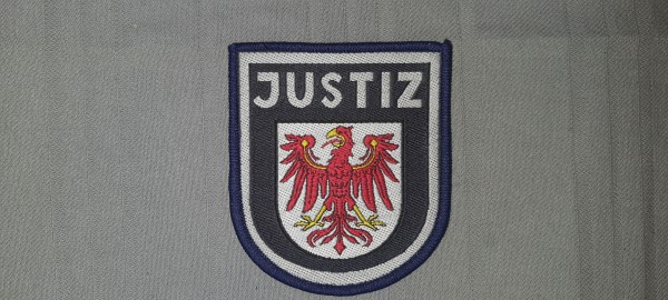 Armabzeichen Justiz Brandenburg, blau gewebt