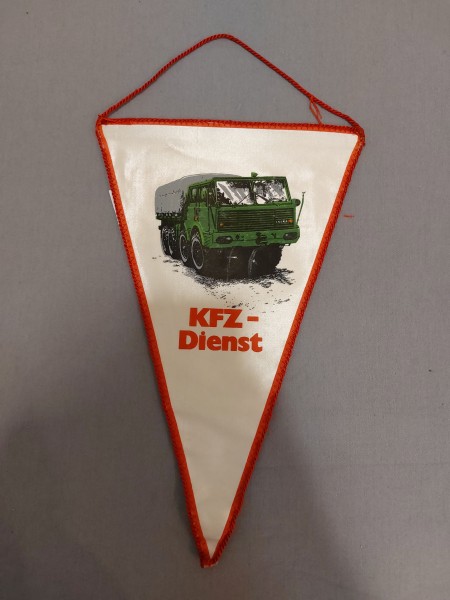 DDR Tischfahne/ Tischwimpel KFZ-Dienst vorbildliche Leistungen bei der Erhöhung der Verkehrssicherhe