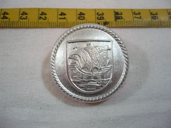 Bremen: Tschakosternauflage, Polizei Bremerhaven, Alu