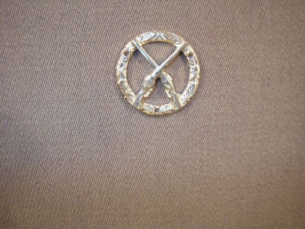 Tätigkeitsabzeichen - Qualifizierungsabzeichen, Metall, silber, Gewehrschütze