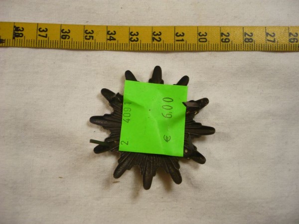 Sachsen: Mützenstern, Polizei Sachsen, Metall, zweiteilig