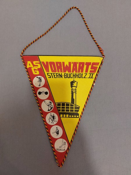 DDR Tischfahne/ Tischwimpel Armee Sportvereinigung Vorwärts ASG Stern Buchholz II
