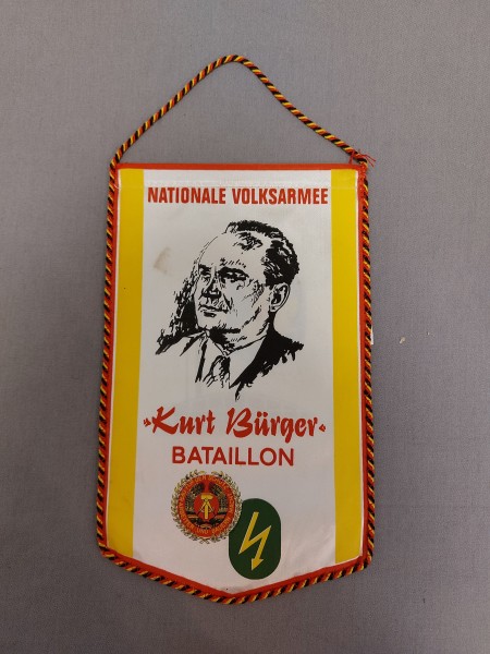 DDR Tischfahne/ Tischwimpel Nationale Volksarmee Kurt Bürger Bataillon