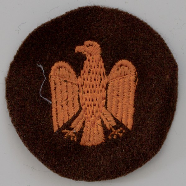 BUND: Mützenabzeichen, BGS, Bundesadler,  Maschinengestickt