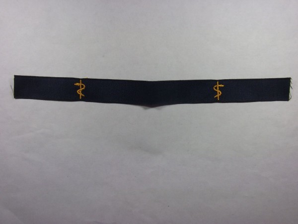 Laufbahnabzeichen für Sanitäts Offiziere- Zahnarzt, gold auf blau