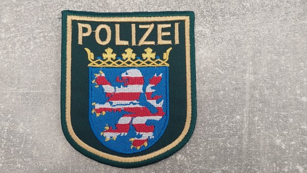 Polizei Hessen Armabzeichen grün maschinengestickt