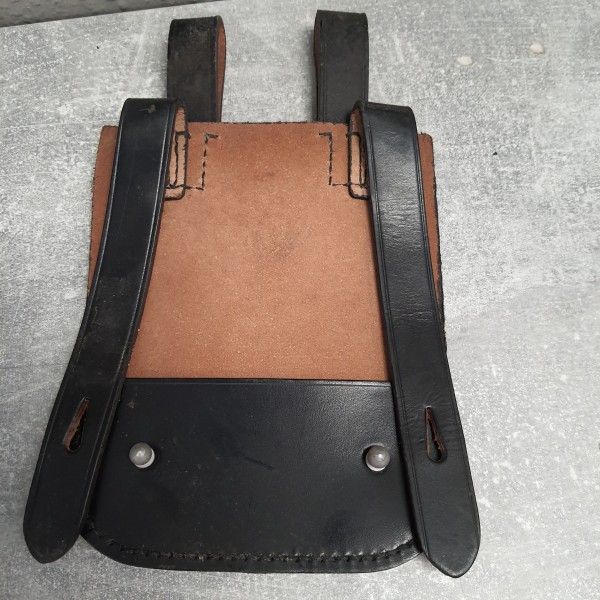 Spatentasche Leder schwarz gestempelt BGS Max Stelzer 66 Berlin