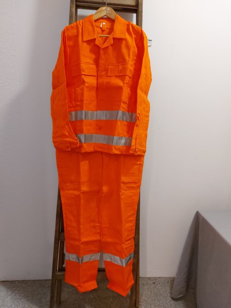 Warnschutz Arbeitsanzug - Jacke und Hose Grösse 52 Hersteller SANFOR - NEU