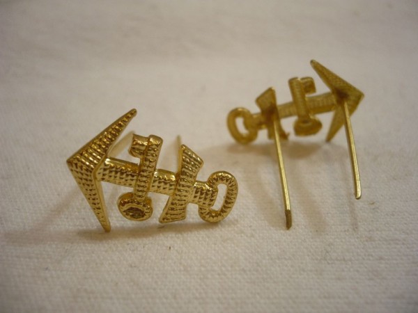 Schulterklappenauflage Logistik- und Stabsdienst, Anker mit Schlüssel, gold