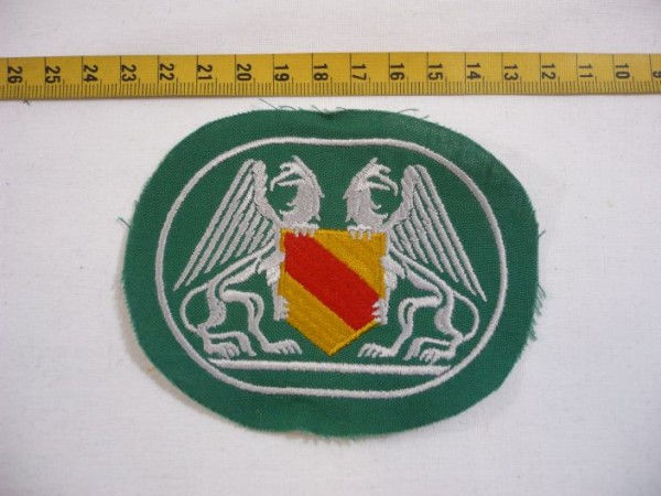 Baden-Wuerttemberg: Armabzeichen, Polizei Baden, Alte Art, Gendarmerie, 1945- 53