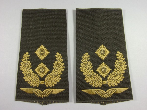 Rangschlaufen Generalmajor, gelb in oliv mit Schwinge