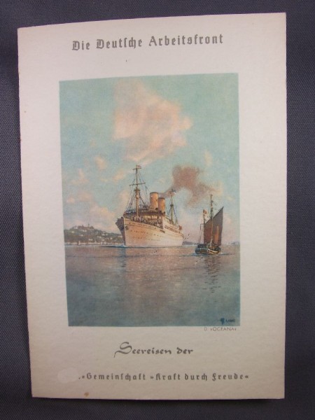 Speisekarte, # Oceana# 3. Italien und Griechenlandfahrt vom 20. Februar bis 2.März 1939