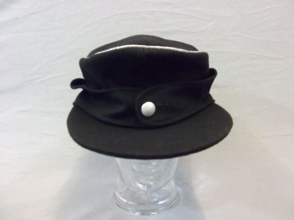 Feldmütze M43 für Offiziere, schwarz #Grösse 56# 1 Knopf