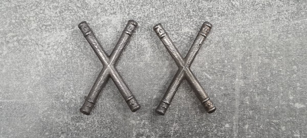 1.WK Schulterstückauflage Marschallstab in silber 1Paar