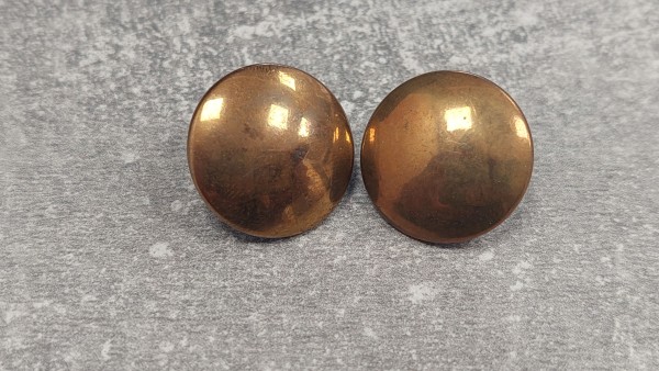 3.Reich Knopf 20,5mm in Eisen vergoldet, Blank 2 Knöpfe RZM M 5/71 - Original