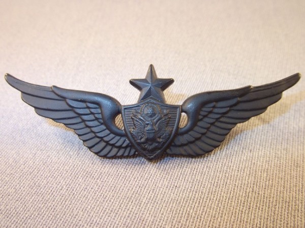 Brustabzeichen, Army Senior Aircraft Crewman, Metall, schwarz