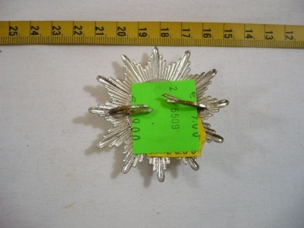 Hessen: Mützenstern, Polizei Hessen, alte Art, Metall, zweiteilig