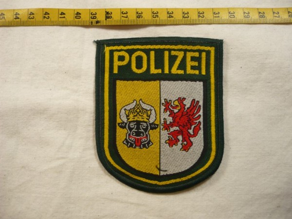 Mecklenburg-Vorpommern: Armabzeichen, Polizei Mecklenburg-Vorpommern, grün, gewebt