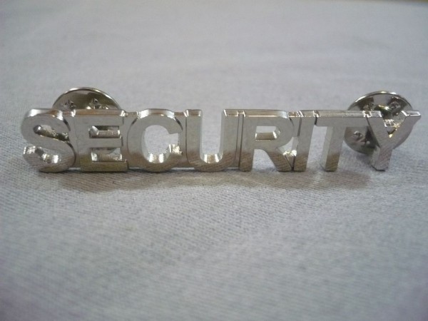 Schulterklappenauflage SECURITY silber, Metall