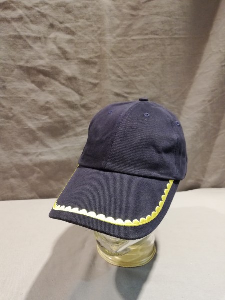 Baseballcap ohne Abzeichen mit Schirmstickerei für Leutnant blau flache Form