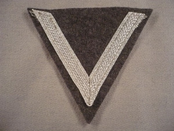 Dienstgradabzeichen Gefreiter/ Gefreitenwinkel silber auf blaugrau