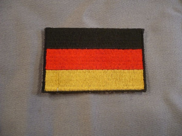 Aufnäher Deutschlandfahne klein, bunt maschinengestickt