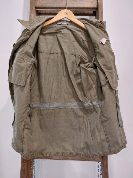 DDR Jacke Strichtarn Sommerjacke NVA Größe M48 Gebraucht