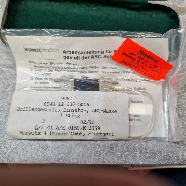 Brille - Bundeswehr ABC Schutzbrille in Metall Etui