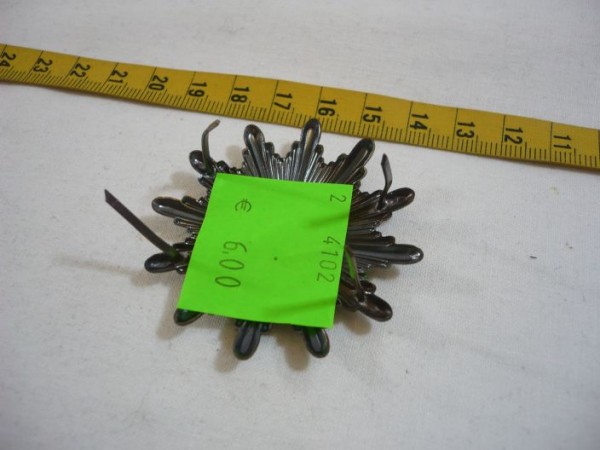 Hessen: Mützenstern, Polizei Hessen, Metall, zweiteilig