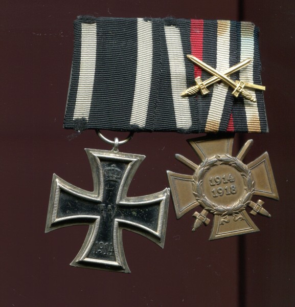 Ordensspange, Eisernes Kreuz 2.Klasse 1914, Frontkämpfer Ehrenkreuz