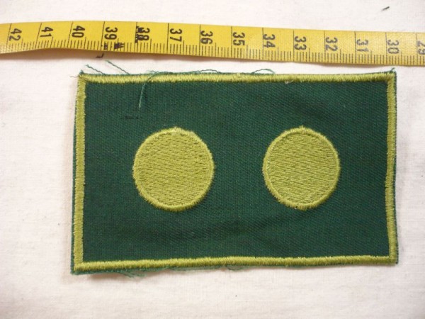 Niedersachsen: Funktionsabzeichen für Einsatzanzug Polizei Niedersachsen, 2 Punkte hellgrün, Gruppenführer