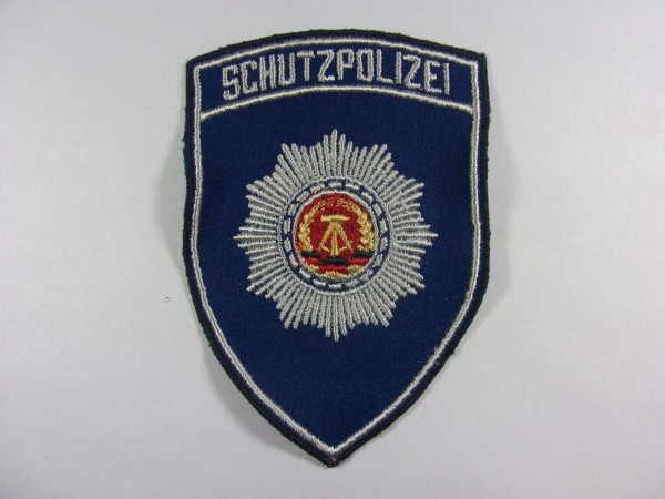 Armabzeichen, Trapo - (Transportpolizei) blau mit Aufschrift Schutzpolizei