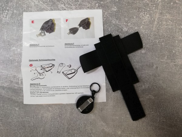 Polizei Sicherheitsschlüsselhalter schwarz für den Einsatzgürtel, NEU