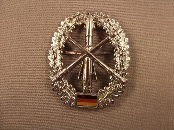 Barettabzeichen, Heeresflugabwehr, Metall, verchromt 