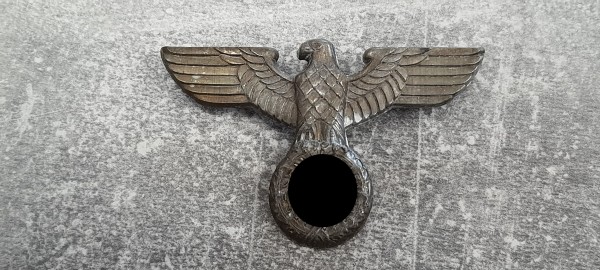 3.Reich Mützenadler für Reichsbahn Mützen in gealtert - auf original Werkzeug hergestellt