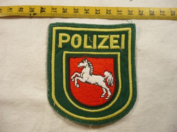 Niedersachsen: Armabzeichen, Polizei Niedersachsen, grün, gewebt