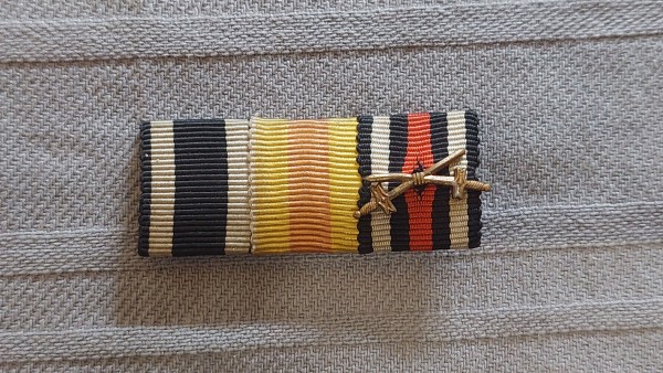 Bandspange Feldspange WW1 - Eisernes Kreuz 2.Klasse 1914, VM Baden, Frontkämpfer