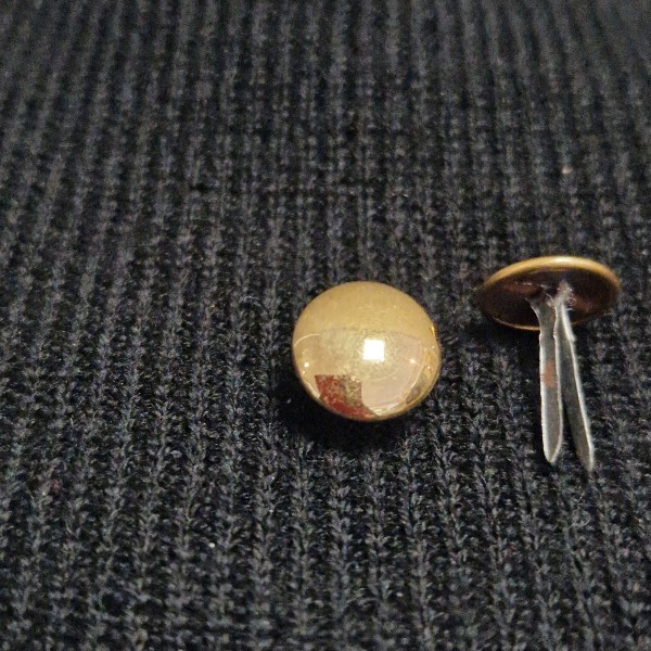 Deutsches Reich Knopf Glatt gold mit Splinte 12mm